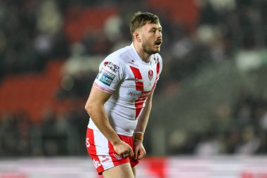 St. Helens 'den Joe Batchelor, 15 Şubat 2025' te St. Helens - Salford Red Devils maçında St. Helens - All Wicked Stadyumu, St Helens, İngiltere