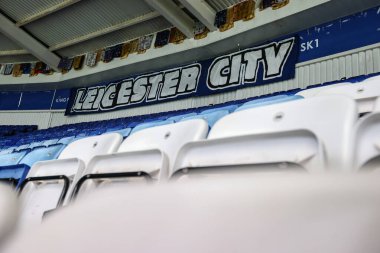 King Power Stadyumu 'nun, 15 Şubat 2025' te King Power Stadyumu 'nda Leicester City ile Arsenal arasındaki Premier League maçı sırasında genel bir görüntüsü.