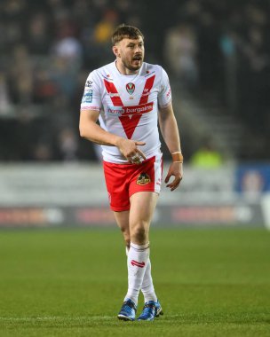 St. Helens 'den Joe Batchelor, 15 Şubat 2025' te St. Helens - Salford Red Devils maçında St. Helens - All Wicked Stadyumu, St Helens, İngiltere