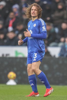 Leicester City 'nin Wout Faes' i Premier League maçında Leicester City, King Power Stadyumu 'nda Arsenal' e karşı, 15 Şubat 2025