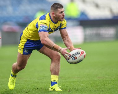 Warrington Wolves takımından Danny Walker, 16 Şubat 2025 'te İngiltere' nin Huddersfield şehrinde oynanan John Smith Stadyumu 'nda oynanan Huddersfield Giants vs Warrington Wolves maçında geçti.