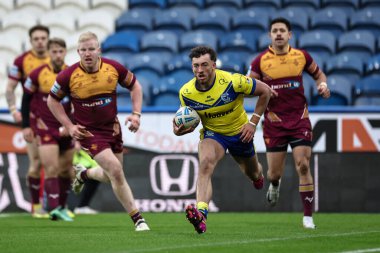 Warrington Wolves 'tan Matty Ashton, 16 Şubat 2025' te John Smith Stadyumu 'nda oynanan 1. Betfred Süper Lig karşılaşmasında Huddersfield Giants ve Warrington Wolves maçına çıkıyor.