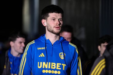 Leeds United takımından Illan Meslier, 17 Şubat 2025 'te Leeds Road, Leeds, İngiltere' de Leeds United ve Sunderland maçına geldi.