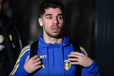 Leeds United takımından Malikane Solomon, 17 Şubat 2025 'te Leeds Road, Leeds, İngiltere' de Leeds United ve Sunderland maçına geldi.