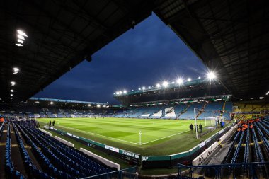 Elland Road 'un Gök Bahis Şampiyonası öncesinde Leeds United' ın Sunderland 'a karşı oynadığı 17 Şubat 2025 tarihli Elland Road, Leeds, İngiltere maçının genel görüntüsü.