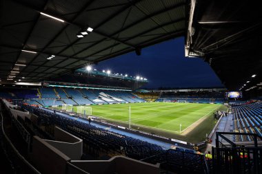 Elland Road 'un Gök Bahis Şampiyonası öncesinde Leeds United' ın Sunderland 'a karşı oynadığı 17 Şubat 2025 tarihli Elland Road, Leeds, İngiltere maçının genel görüntüsü.