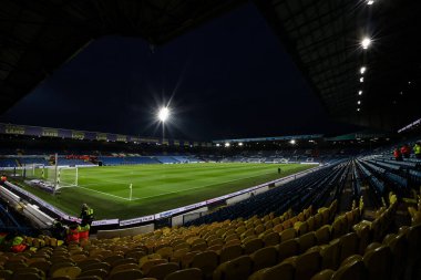 Elland Road 'un Gök Bahis Şampiyonası öncesinde Leeds United' ın Sunderland 'a karşı oynadığı 17 Şubat 2025 tarihli Elland Road, Leeds, İngiltere maçının genel görüntüsü.