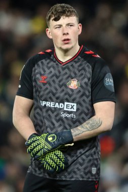 Sunderland takımından Anthony Patterson 17 Şubat 2025 tarihinde Leeds Road, Leeds, İngiltere 'de Leeds United ve Sunderland maçında