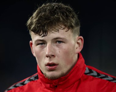 Sunderland 'dan Anthony Patterson 17 Şubat 2025' te Leeds Road, Leeds, İngiltere 'de oynanan Sky Bet Şampiyonası karşılaşmasında maç öncesi ısınma maçında Leeds United ve Sunderland' a karşı