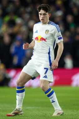 Leeds United takımından Daniel James 17 Şubat 2025 'te Leeds Road, İngiltere' de Leeds United ve Sunderland maçında