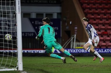 Harry Whitwell of West Bromwich Albion scores a goal to make it 1-1 during the Premier League 2 U21's Wolverhampton Wanderers U21 v West Bromwich Albion U21 at Aggborough Stadium, Kidderminster, United Kingdom, 17th February 2025 clipart