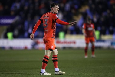 Huddersfield Town 'dan Josh Ruffels, 18 Şubat 2025' te Croud Meadow, Shrewsbury, İngiltere 'de oynanan Skrewsbury Town - Huddersfield Town maçında tepki gösterdi.