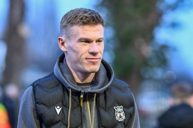 Wrexham 'dan James McClean, 18 Şubat 2025' te Wrexham-Leyton Orient maçında Wrexham 'a karşı SToK Cae Ras, Wrexham, İngiltere