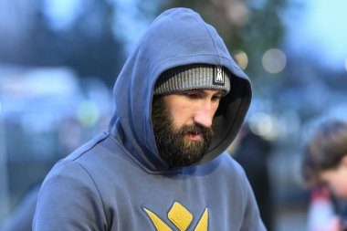 Wrexham 'dan Ollie Palmer, 18 Şubat 2025' te Wrexham-Leyton Orient maçında Wrexham ile SToK Cae Ras, Wrexham, İngiltere 'ye vardı.