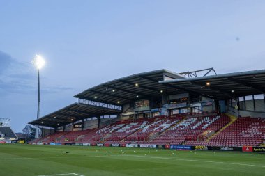 Wrexham 'ın Evi, SToK Cae Ras' ın genel görünümü, 18 Şubat 2025 tarihinde Wrexham - Leyton Orient maçı sırasında SToK Cae Ras, Wrexham, Birleşik Krallık