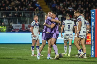 Hull KR 'dan Tom Davies, 20 Şubat 2025' te Birleşik Krallık 'ın Wakefield şehrindeki DIY Kitchens Stadyumu' nda oynanan Betfred Süper Lig 2.