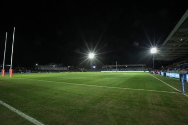 DIY Kitchens Stadyumu, Betfred Süper Lig 2. raundu öncesinde Wakefield Trinity vs Hull KR ile DIY Kitchens Stadyumu, Wakefield, İngiltere, 20 Şubat 2025