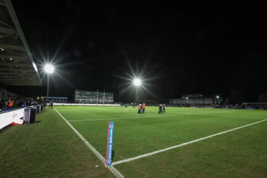 DIY Kitchens Stadyumu, Betfred Süper Lig 2. raundu öncesinde Wakefield Trinity vs Hull KR ile DIY Kitchens Stadyumu, Wakefield, İngiltere, 20 Şubat 2025