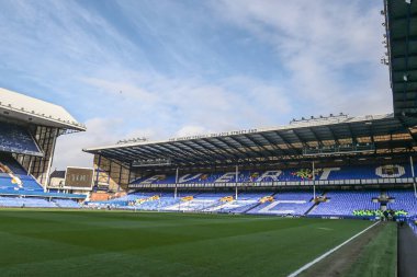 Goodison Park 'ın 22 Şubat 2025' te Goodison Park, Liverpool 'da oynanan Premier League maçı öncesinde Everton ve Manchester United' ın genel bir görüntüsü.