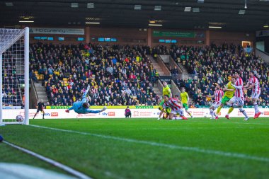Josh Sargent, Norwich Citys 'in 22 Şubat 2025 tarihinde Norwich City, Norwich City' ye karşı Stoke City 'de oynadığı Sky Bet Şampiyonası maçındaki golünü kaydetti.