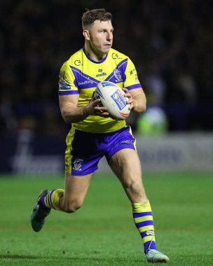 Warrington Wolves 'tan George Williams, 21 Şubat 2025' te İngiltere 'nin Warrington şehrinde oynanan Betfred Süper Lig karşılaşmasında Warrington Wolves ve Catalans Dragons maçına çıktı.