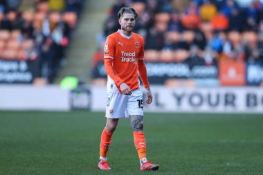 Blackpool takımından Hayden Coulson 21 Şubat 2025 'te Bloomfield Road, Blackpool' da oynanan Blackpool - Crawley Town maçında