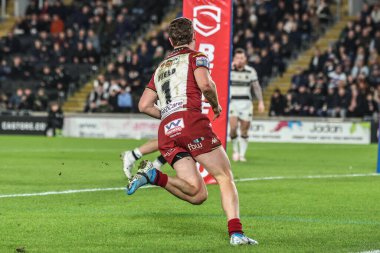 Wigan Warriors 'dan Jai sahası, 21 Şubat 2025' te MKM Stadyumu 'nda oynanan Betfred Süper Lig 2. Raundu' nda Hull FC Wigan Warriors 'a karşı oynuyor.