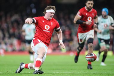 Galler 'den Evan Lloyd 2025 Guinness 6 uluslar arası maçta Principality Stadyumu, Cardiff, Birleşik Krallık' ta Galler 'e karşı 22 Şubat 2025