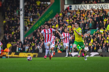 Stoke City 'den Bae Jun-Ho Gökyüzü İddia Şampiyonası' nda Norwich City, Norwich City 'ye karşı Norwich Road, Norwich, İngiltere, 22 Şubat 2025