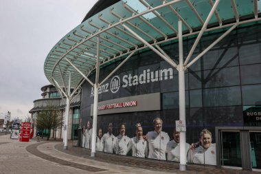 The during Allianz Stadyumu 'nun 2025 Guinness 6 Milletler maçı öncesinde İngiltere İskoçya' ya karşı 22 Şubat 2025 'te Twickenham, İngiltere' deki Allianz Stadyumu 'nda genel bir görüntüsü.