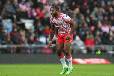 Leigh Leopar 'dan Edwin Ipape Betfred Süper Lig 2. Raundunda Leigh Leopards' a karşı Huddersfield Giants maçı, Leigh Spor Köyü, Leigh, İngiltere, 23 Şubat 2025