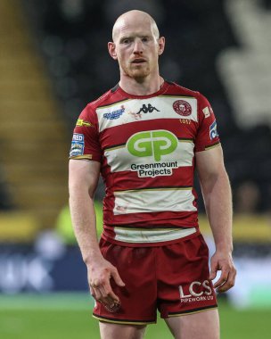 Wigan Warriors 'dan Liam Farrell, Betfred Süper Lig 2. Raundunda Hull FC' ye karşı Wigan Warriors, MKM Stadyumu, Hull, Birleşik Krallık, 21 Şubat 2025