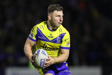 Warrington Wolves 'tan George Williams, 21 Şubat 2025' te İngiltere 'nin Warrington şehrinde oynanan Betfred Süper Lig karşılaşmasında Warrington Wolves ve Catalans Dragons maçına çıktı.