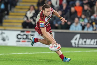 Wigan Warriors 'dan Jai sahası, 21 Şubat 2025' te MKM Stadyumu 'nda oynanan Betfred Süper Lig 2. Raundu' nda Hull FC Wigan Warriors 'a karşı oynuyor.