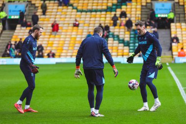 Maç öncesi hazırlık maçı Norwich City - Stoke City maçı sırasında Norwich Road, Norwich, İngiltere, 22 Şubat 2025