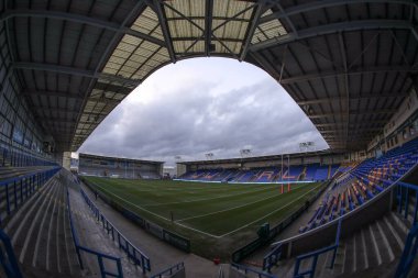Warrington Wolves 'un evi olan Luke Littler Stadyumu' nun genel görünümü, 21 Şubat 2025 'te Warrington, İngiltere' de oynanan Luke Littler Stadyumu 'nda Warrington Wolves' a karşı Catalans Dragons maçının 2. raundunun önünde.