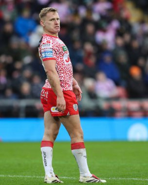 Leigh Leoparları 'ndan Brad Dwyer, Betfred Süper Lig 2. Raundunda Leigh Leopards, Huddersfield Giants' a karşı Leigh Spor Köyü, Leigh, İngiltere, 23 Şubat 2025
