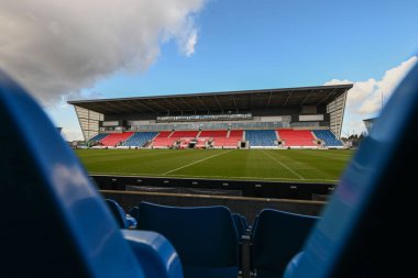 Salford Topluluk Stadyumu, Salford Red Devils 'in genel görüntüsü, Betfred Süper Lig karşılaşması sırasında Salford Red Devils - Leeds Gergedan maçı, Salford Community Stadyumu, Eccles, Birleşik Krallık, 22 Şubat 2025