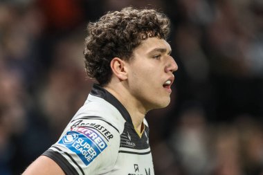 Hull FC 'den Lewis Martin, 21 Şubat 2025' te MKM Stadyumu 'nda oynanan Betfred Süper Lig karşılaşmasında Hull FC, Wigan Warriors' a karşı.