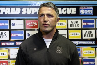 Sam Burgess Warrington Wolves 'un baş antrenörü Betfred Süper Lig 2. raundunda Warrington Wolves Catalans Dragons' a karşı Luke Littler Stadyumu, Warrington, İngiltere, 21 Şubat 2025