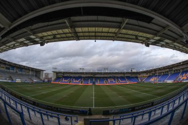 Warrington Wolves 'un evi olan Luke Littler Stadyumu' nun genel görünümü, 21 Şubat 2025 'te Warrington, İngiltere' de oynanan Luke Littler Stadyumu 'nda Warrington Wolves' a karşı Catalans Dragons maçının 2. raundunun önünde.