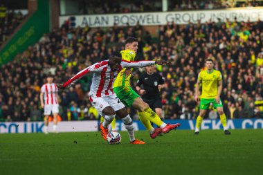 Gökyüzü İddia Şampiyonası sırasında Norwich City ile Stoke City, Norwich Road, Norwich, İngiltere, 22 Şubat 2025