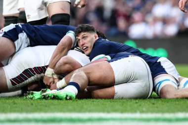 İngiltere 'den Tommy Freeman, 22 Şubat 2025' te Twickenham, İngiltere 'deki Allianz Stadyumu' nda oynanan 2025 Guinness 6.