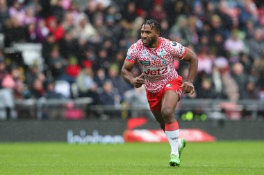 Leigh Leopar 'dan Edwin Ipape Betfred Süper Lig 2. Raundunda Leigh Leopards' a karşı Huddersfield Giants maçı, Leigh Spor Köyü, Leigh, İngiltere, 23 Şubat 2025