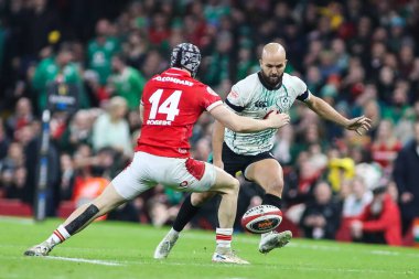 İrlanda 'dan Jamison Gibson-Park, 22 Şubat 2025 tarihinde İngiltere' nin Cardiff kentindeki Principality Stadyumu 'nda oynanan 2025 Guinness 6.