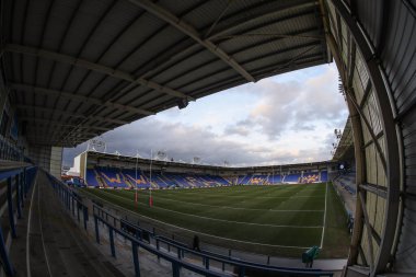 Warrington Wolves 'un evi olan Luke Littler Stadyumu' nun genel görünümü, 21 Şubat 2025 'te Warrington, İngiltere' de oynanan Luke Littler Stadyumu 'nda Warrington Wolves' a karşı Catalans Dragons maçının 2. raundunun önünde.