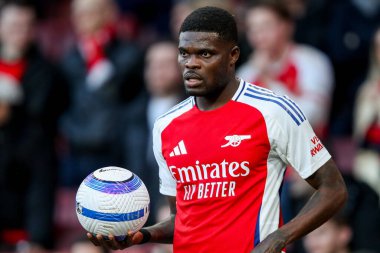 Thomas of Arsenal, 22 Şubat 2025 tarihinde Birleşik Krallık 'taki Emirates Stadyumu' nda oynanan Premier League maçında Arsenal ile West Ham United karşı karşıya geldi.