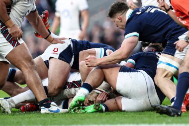 İngiltere 'den Tommy Freeman, 22 Şubat 2025' te Twickenham, İngiltere 'deki Allianz Stadyumu' nda oynanan 2025 Guinness 6.