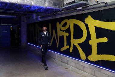 Warrington Wolves 'tan Matty Ashton, 21 Şubat 2025' te İngiltere 'nin Warrington şehrindeki Luke Littler Stadyumu' nda oynanan Warrington Wolves ve Catalans Dragons maçının 2. turu öncesinde geldi.