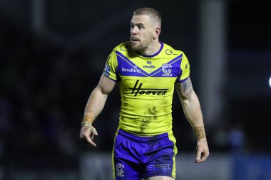 Warrington Wolves takımından Matt Dufty 21 Şubat 2025 'te Warrington Wolves ile Catalans Dragons maçında Luke Littler Stadyumu, Warrington, İngiltere' de karşılaştı.